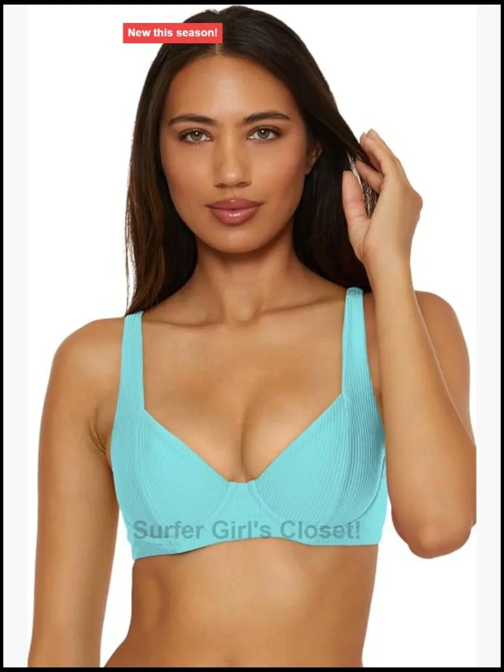 Underwire Bikini Top with Adjustable Straps, Nylon Spandex